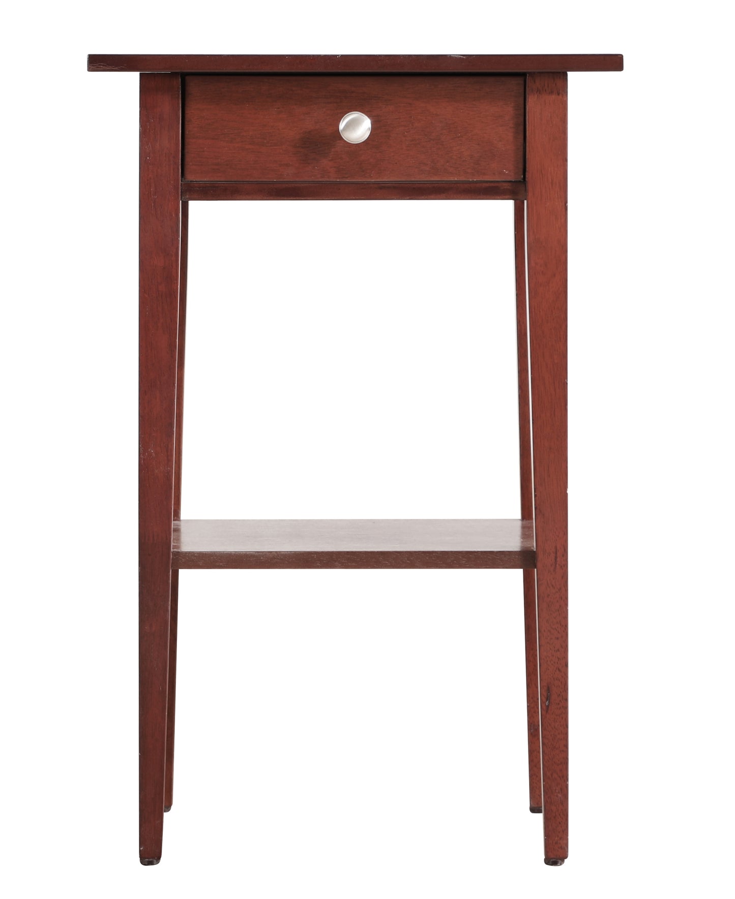 Charming Contemporary Nightstand In Cherry Finish