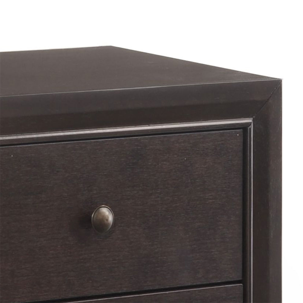 Espresso 2-drawer Nightstand
