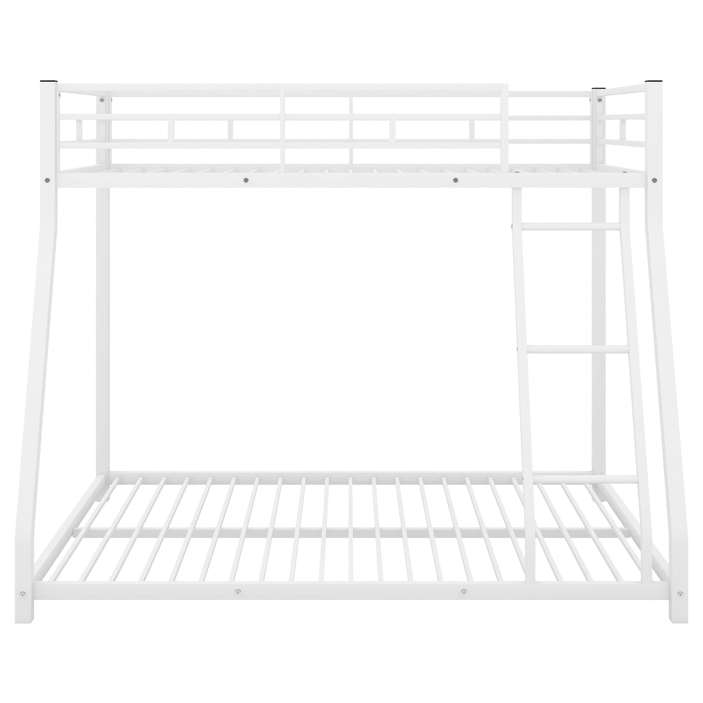 Metal Floor Bunk Bed, Twin over Full,White(OLD SKU:MF193244AAK)