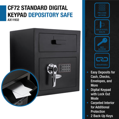 0 72 Cu Ft Keypad Depository Safe