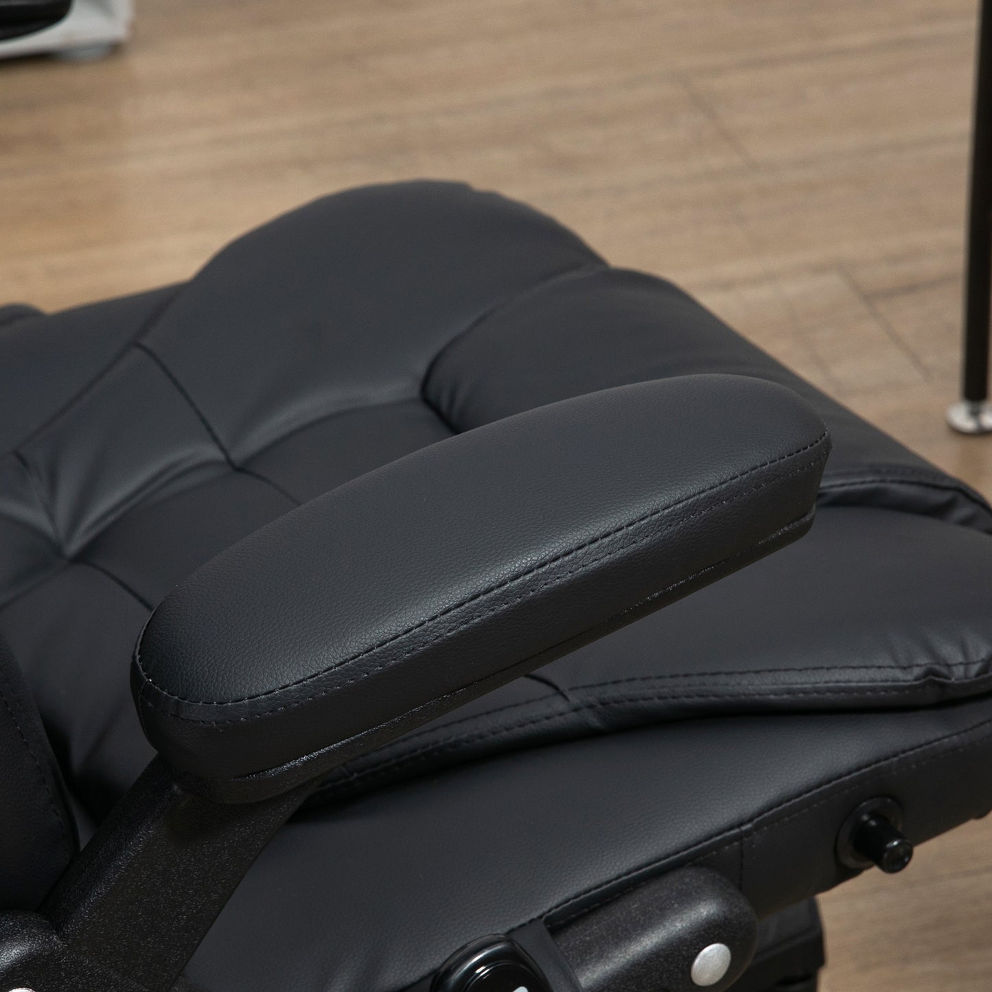 HOMCOM High-Back Vibration Massage Chair, Heating Office Chair, Black