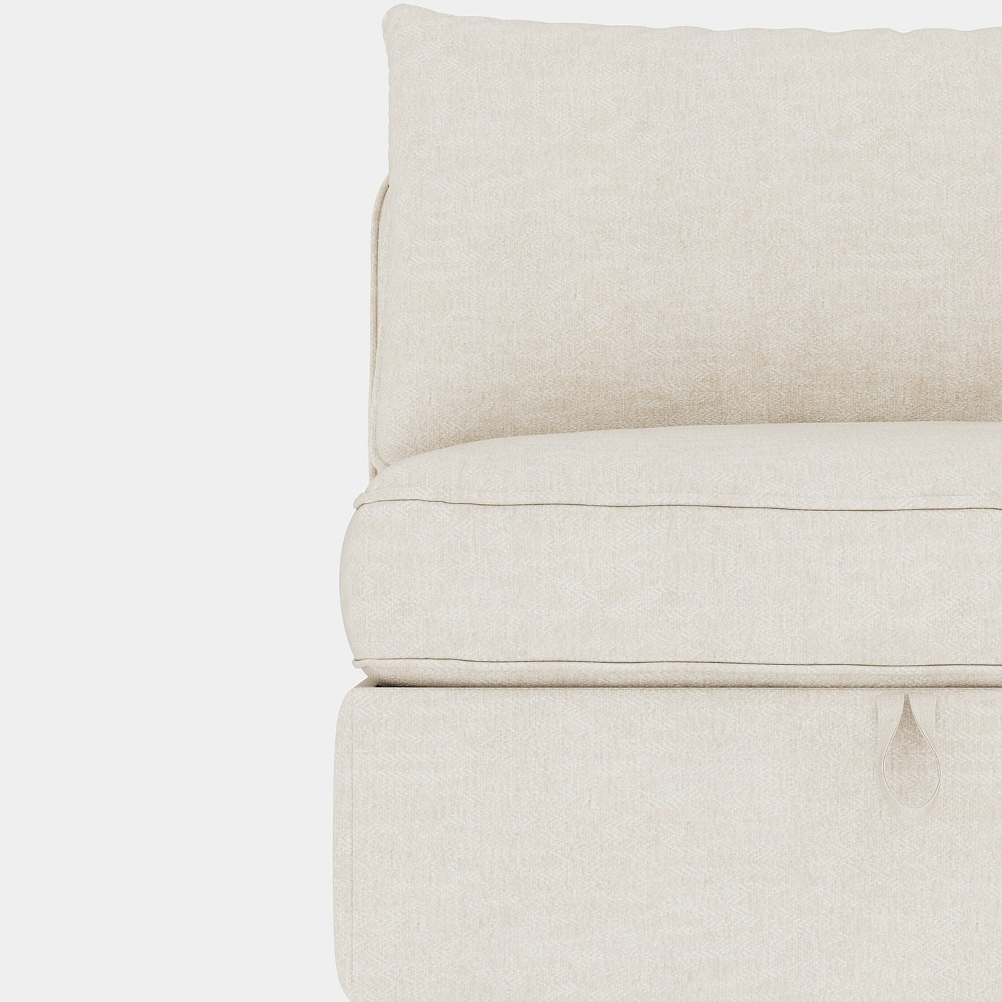 Armless Seat for Modular Sectional Sofa, Convertible Sofa Seat With Storage, Sleeper Sectional Sofa Set, Fabric Flexible Modular Combinations for Living Room(2PCS)