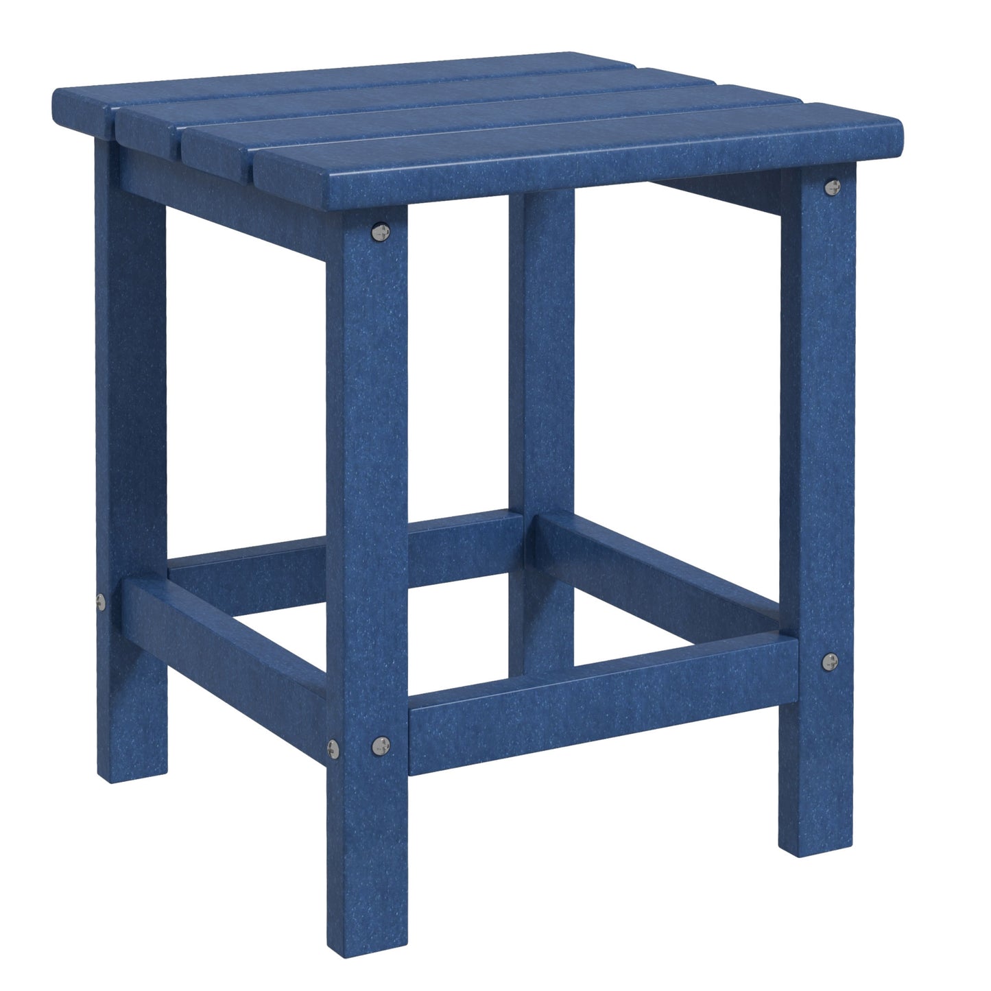Outsunny Adirondack Side Table, Square Patio End Table, Weather Resistant 15' Outdoor HDPE Table for Porch, Pool, Balcony, Blue