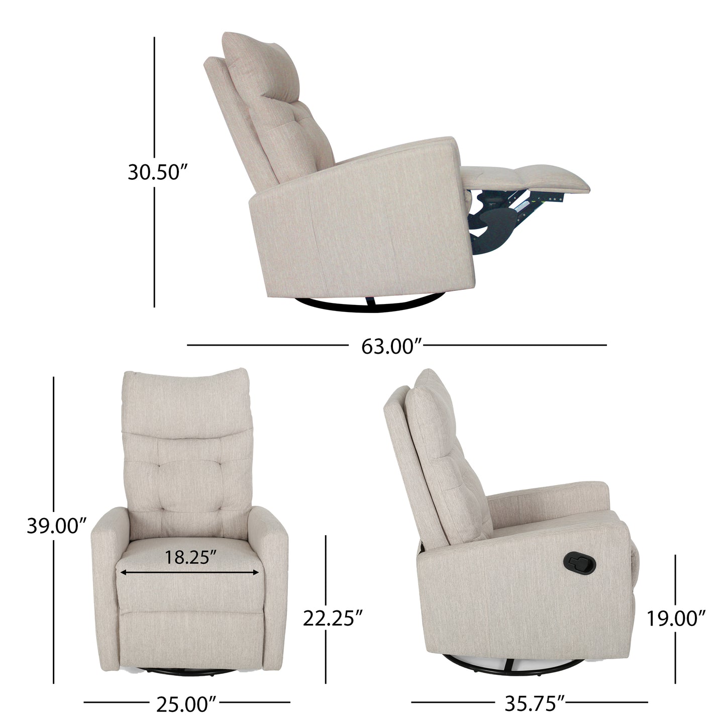 GLIDER SWIVEL RECLINER CHAIR