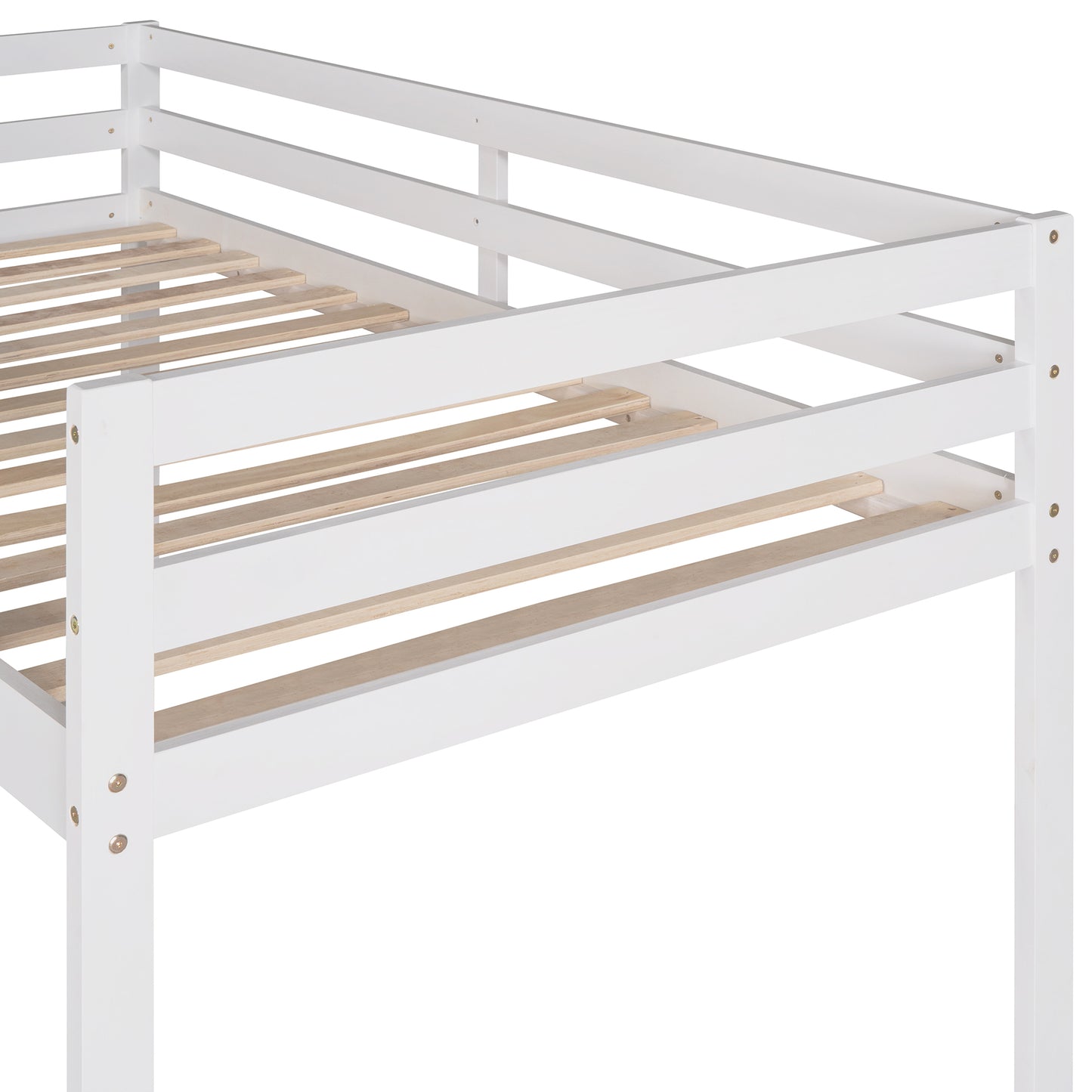 Loft Bed with Slide, Multifunctional Design, Twin (White)(OLD SKU: WF191904AAK)