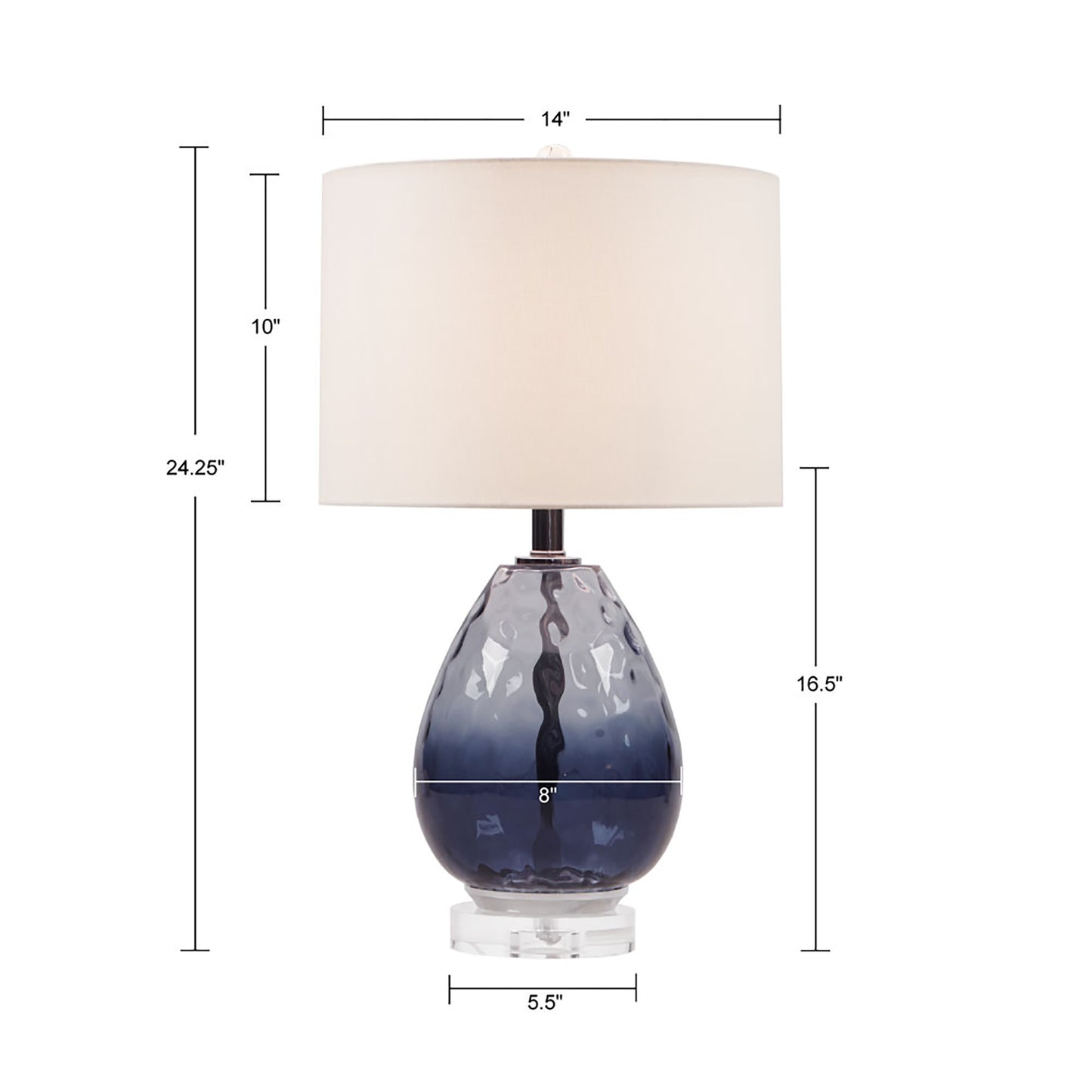 Ombre Glass Table Lamp