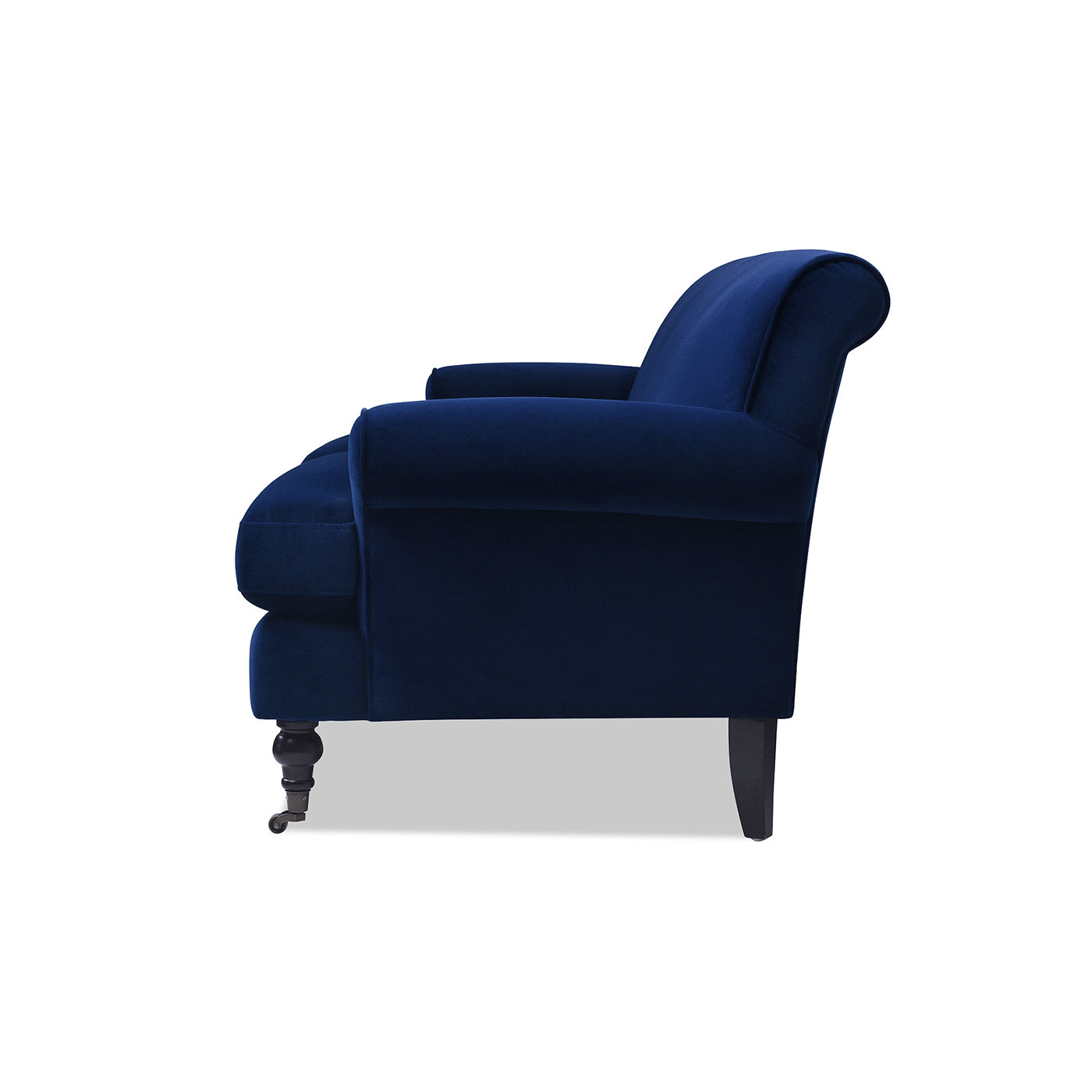 Alana Lawson Three-Cushion Tightback Sofa, Navy Blue Velvet