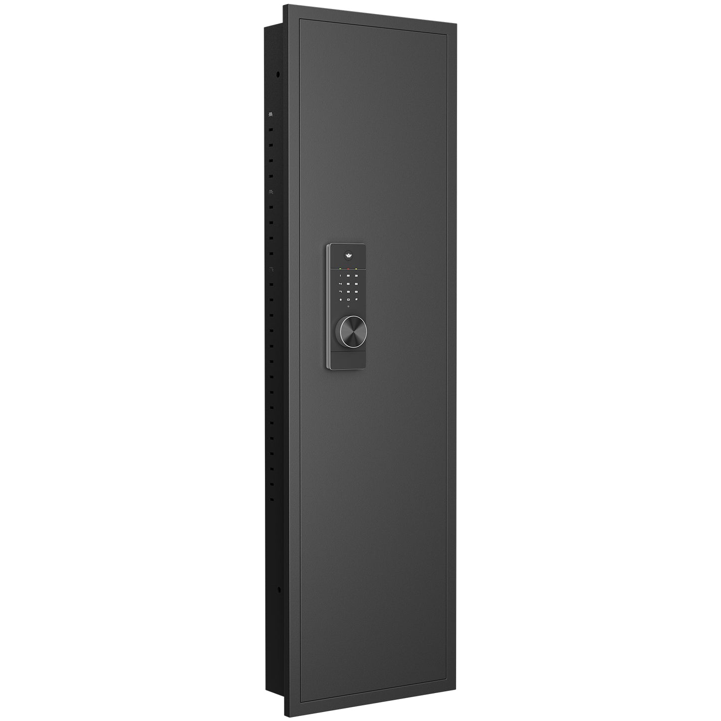 53" Passwod Touch Panel In-Wall Safe,Hidden Wall Gun Safe for Rifles with Adjustable Shelves,Assembled Storage Multifunctional Wall Safe for Firearm and Valuables (Black-Digital)