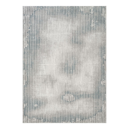 Geometrix GC_DIM1002 Gray 5 ft. 3 in. x 7 ft. 3 in. Contemporary Area Rug with Geometric 3D Effect