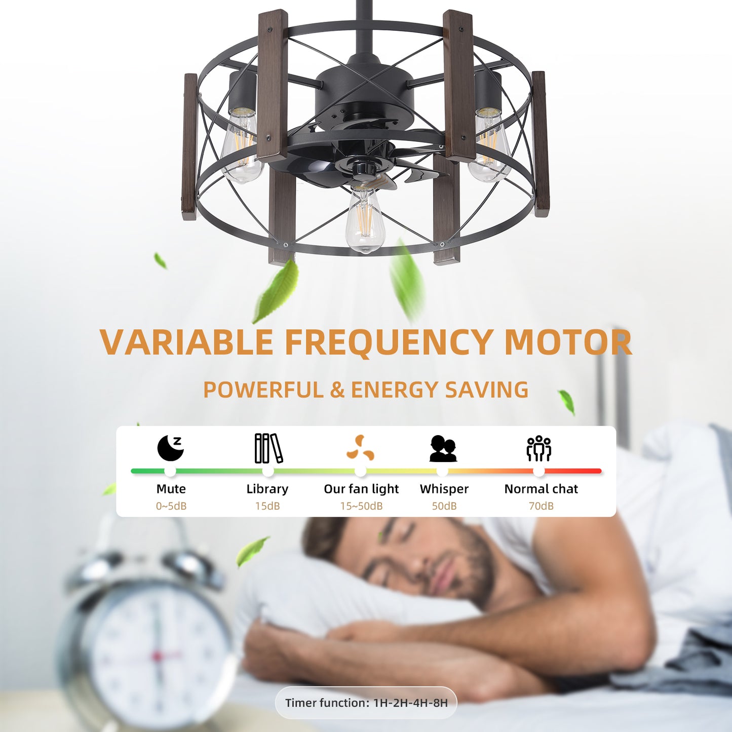 Modern Retro American Industrial Vintage Fan Lamp DC Motor 110V Remote control Ceiling Fan Light