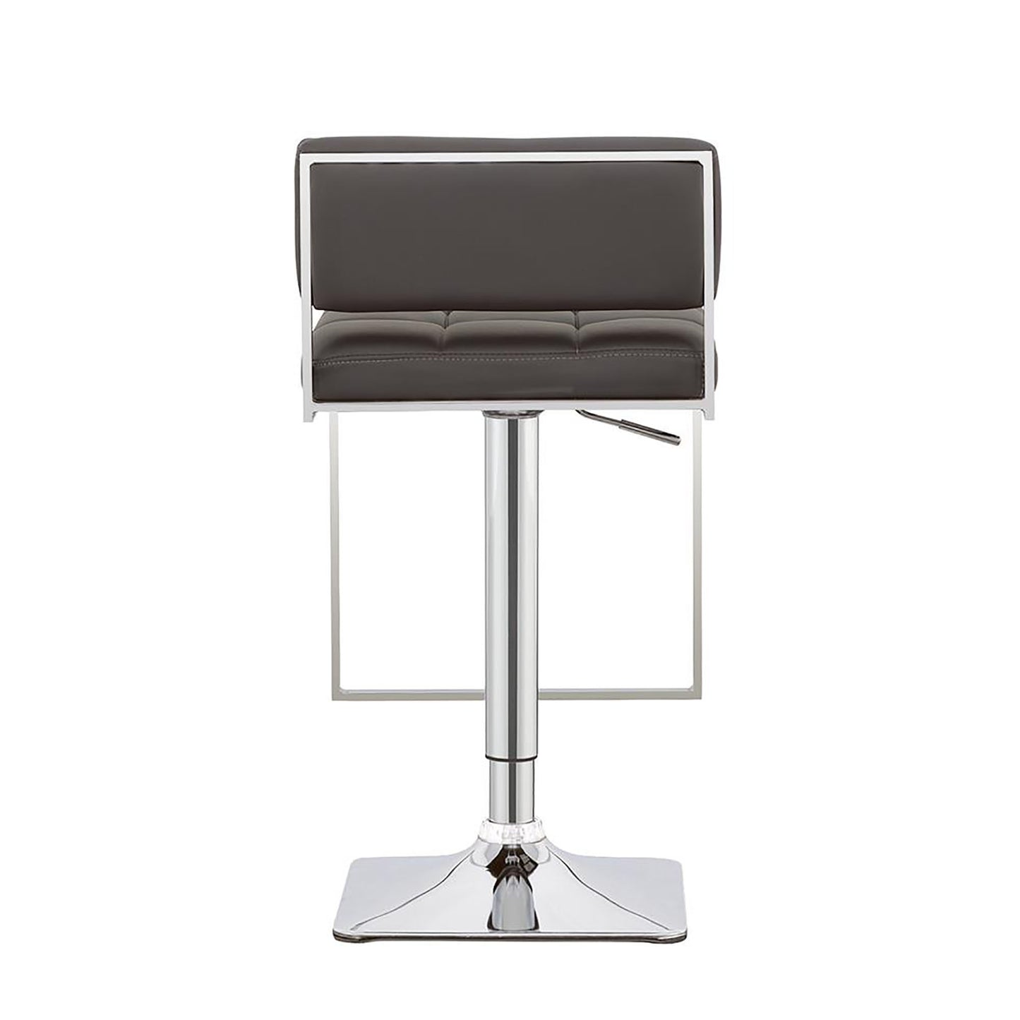 Grey and Chrome Adjustable Bar Stool