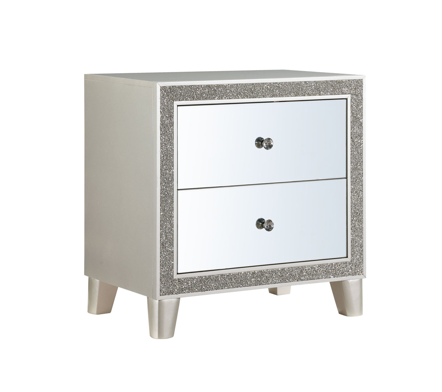 Sliverfluff Mirrored & Champagne Finish Nightstand