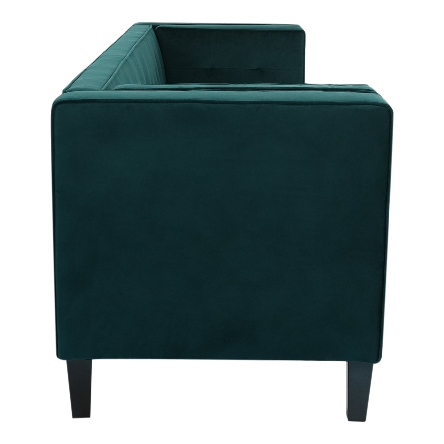 3-Seater Sofa, Upholstered Tufted Coach, Velvet Sofa, Green
