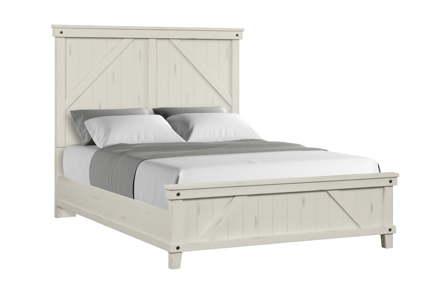 King Industrial Farmhouse Bed