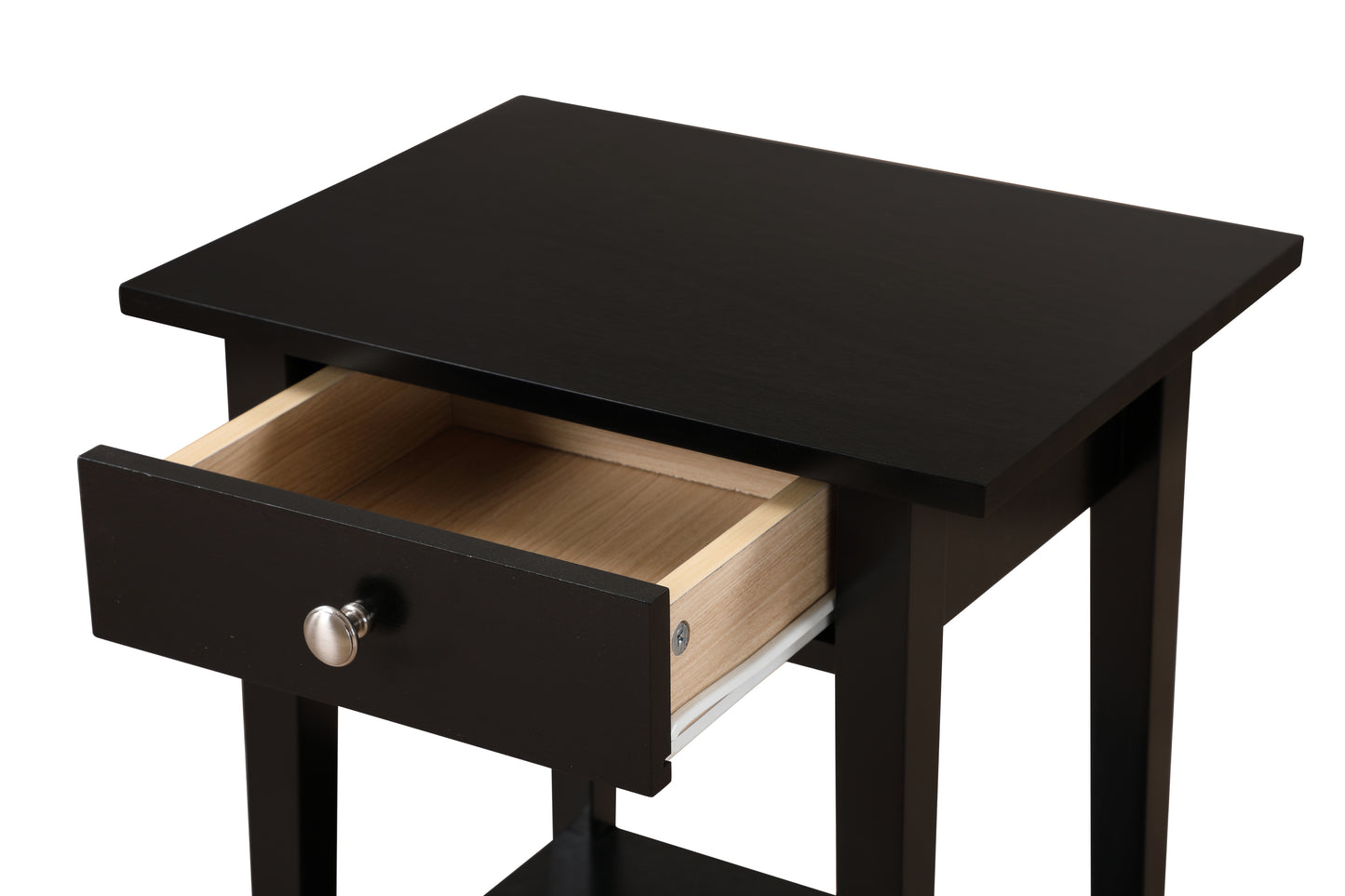 Sleek Contemporary Nightstand In Black