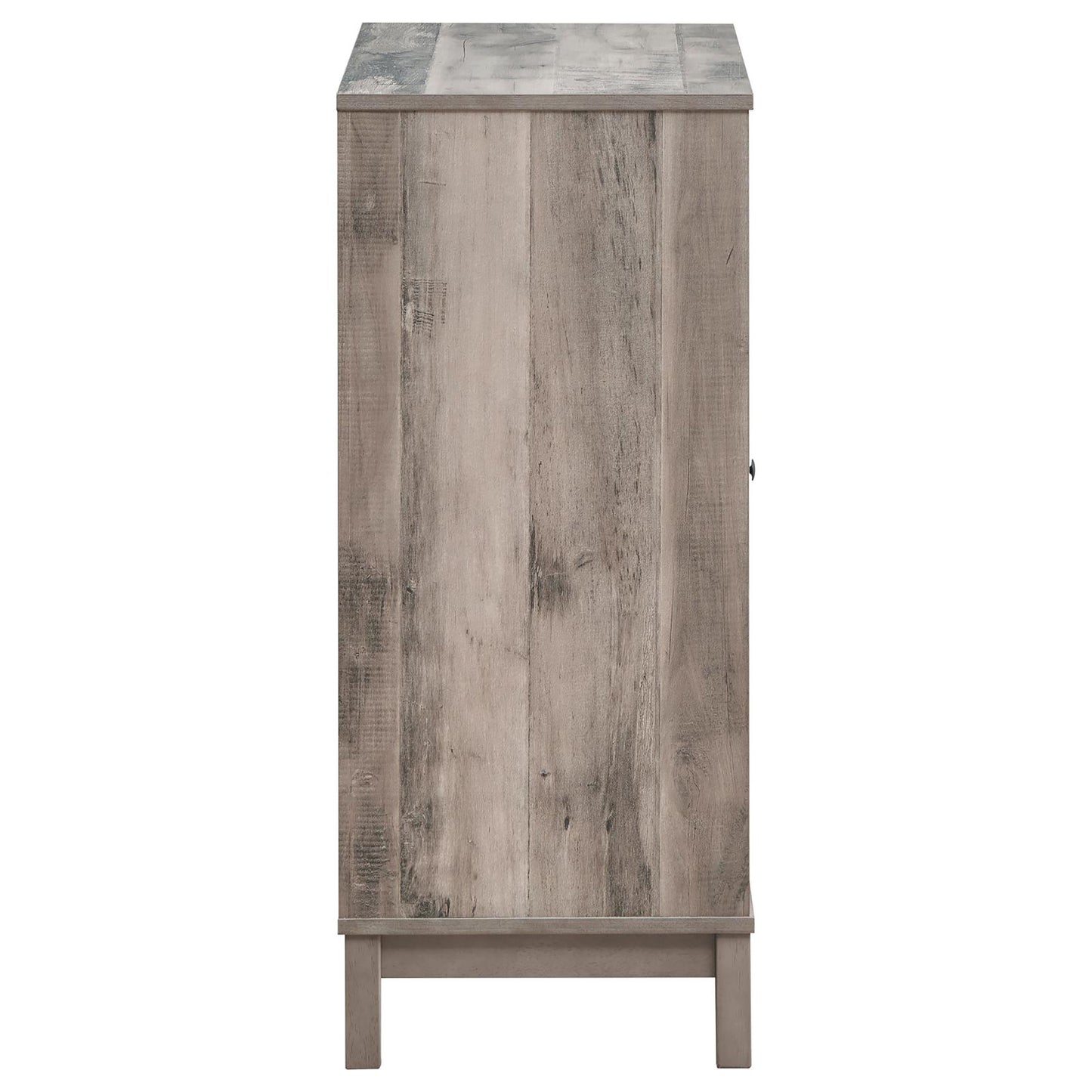 Weathered Acacia Wine Cabinet with 2 Doors