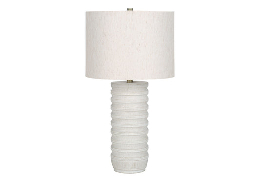 Lighting, 28"h, Table Lamp, Cream Resin, Ivory / Cream Shade, Transitional