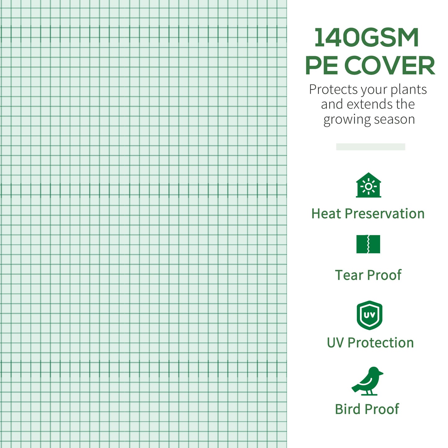 Outsunny 13' x 10' x 6.5' Walk-in Tunnel Greenhouse with 2 Zippered Mesh Doors & 10 Mesh Windows, Upgraded Gardening Plant Hot House with Galvanized Steel Hoops, Green