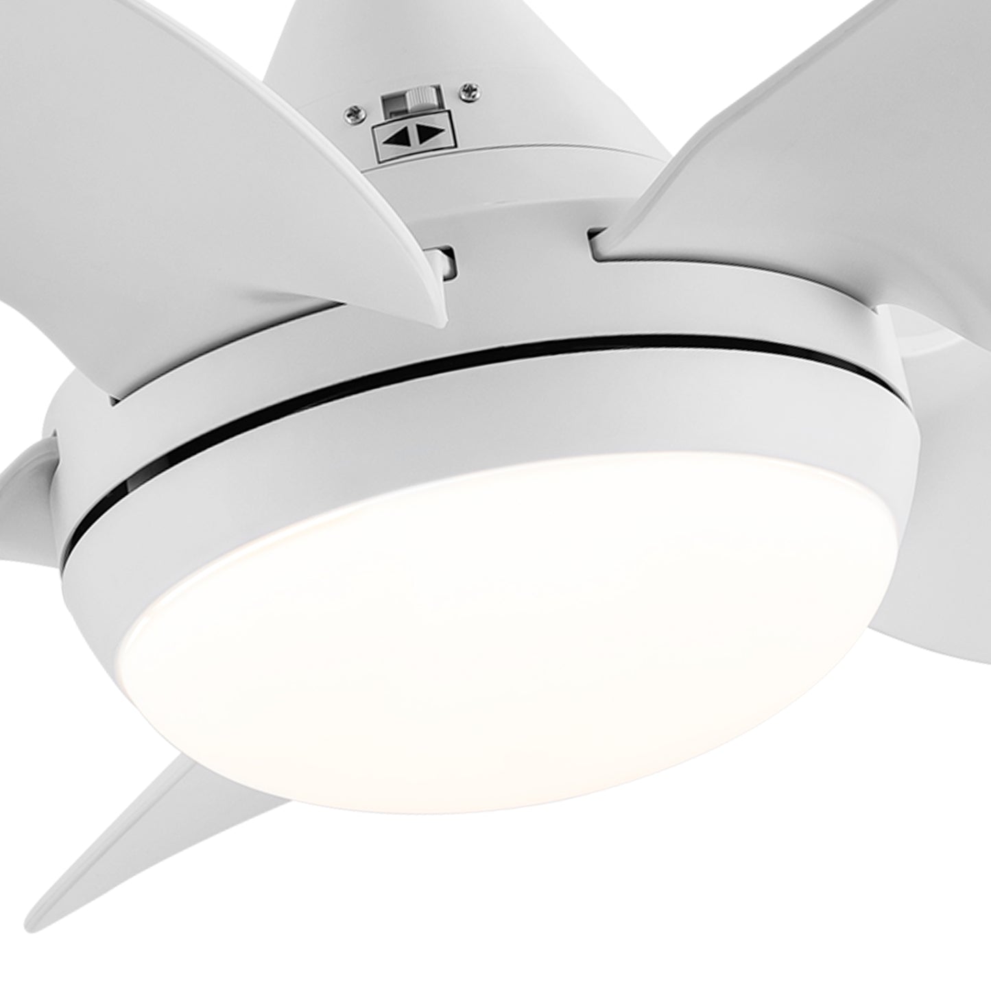 30 In Intergrated LED Ceiling Fan Lighting with White ABS Blade