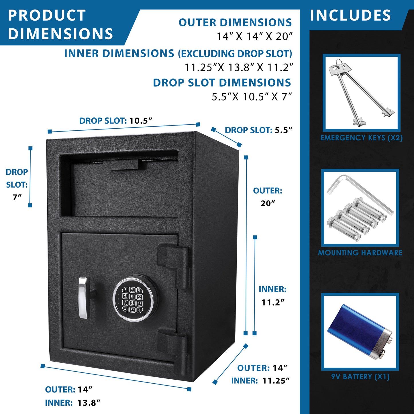 Dx200 Keypad Depository Safe