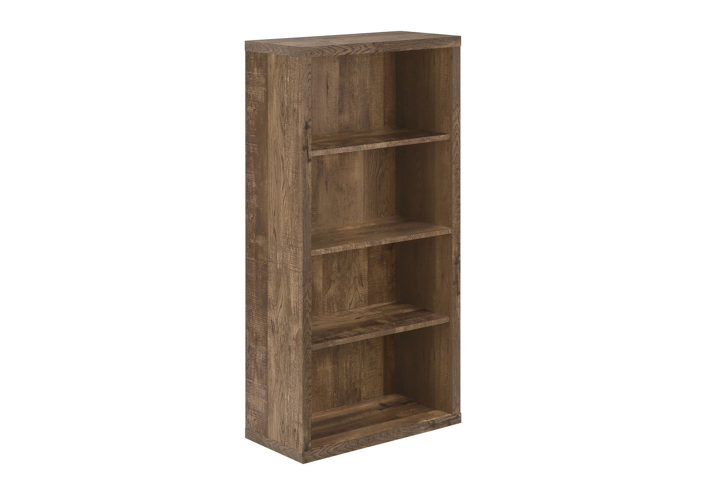 Bookshelf, Bookcase, Etagere, 5 Tier, 48"h, Office, Bedroom, Brown Laminate, Contemporary, Modern