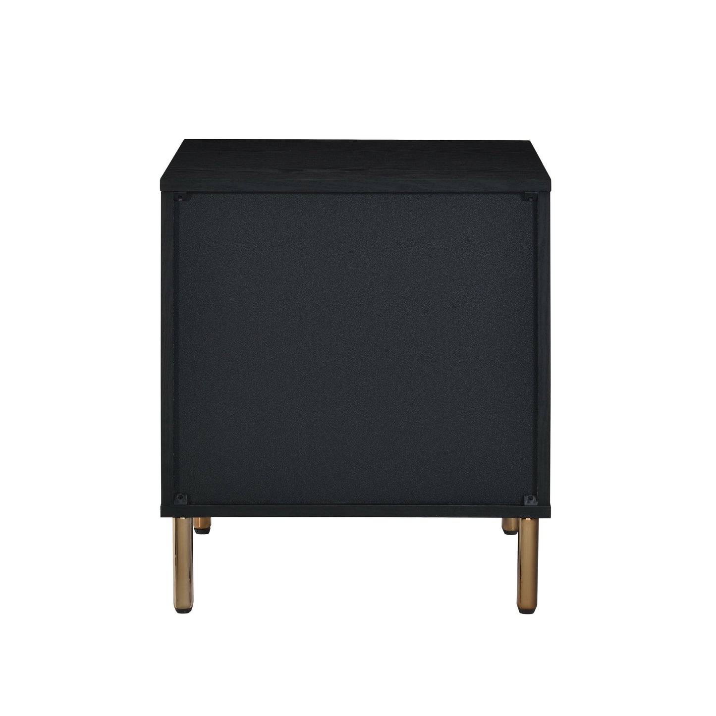 Myles Black, Silver & Gold Finish Nightstand
