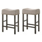 Tan and Weathered Grey Counter Height Stools (Set of 2)