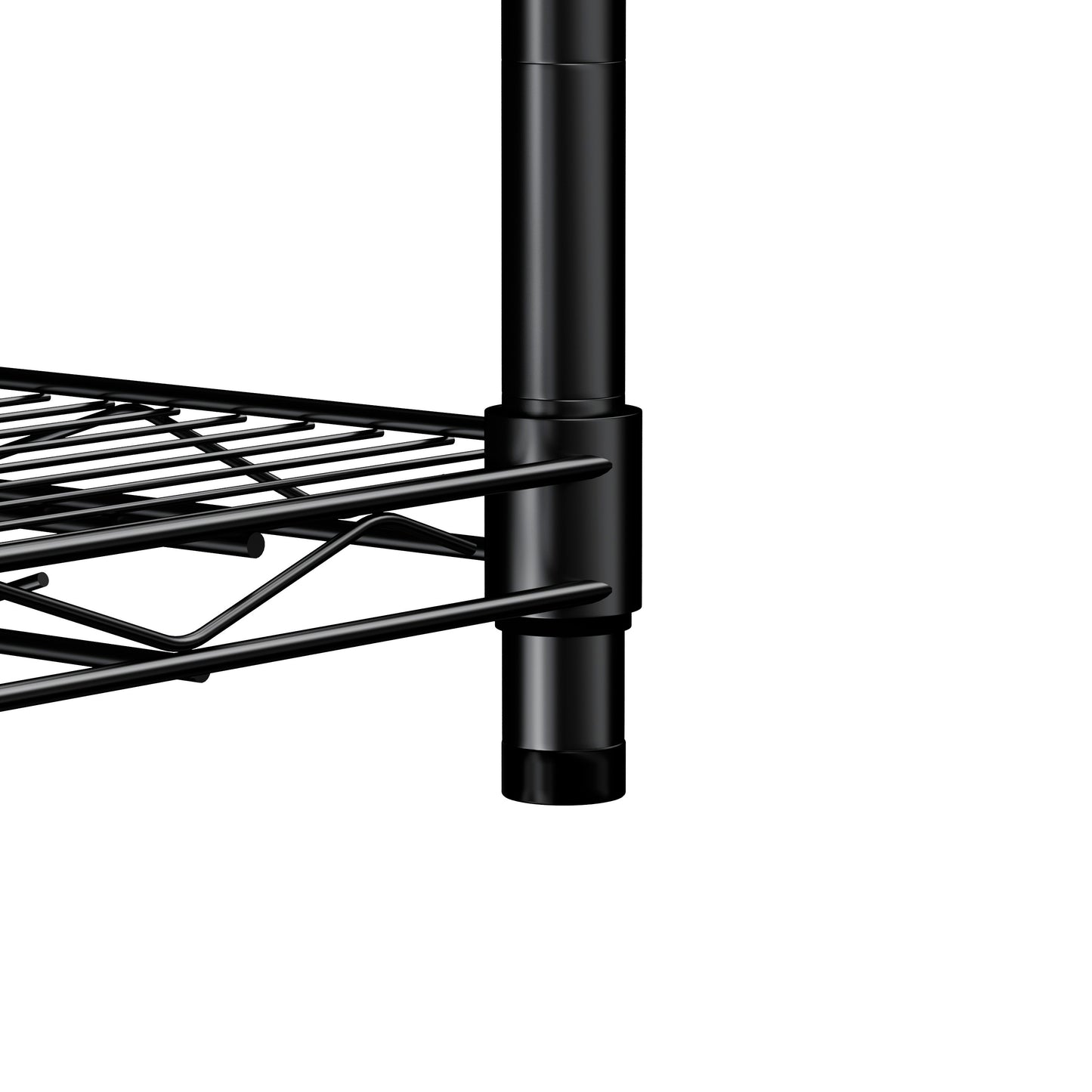 5-tier heavy-duty adjustable shelving and racking, 300 lbs. per wire shelf, with wheels and shelf liners, for warehouses, supermarkets, kitchens, etc. 59.45 "L × 24.02 "W × 71.65 "H,Black