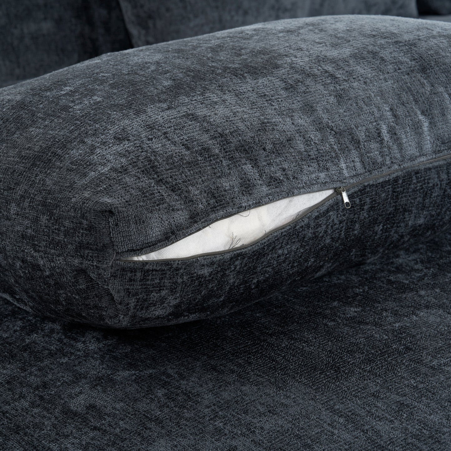 141.7" Oversized Modular Sofa Cloud Sectional Sofa Set Upholstered Couches U-shaped Sofa with Deep Seat for Living Room, Grey