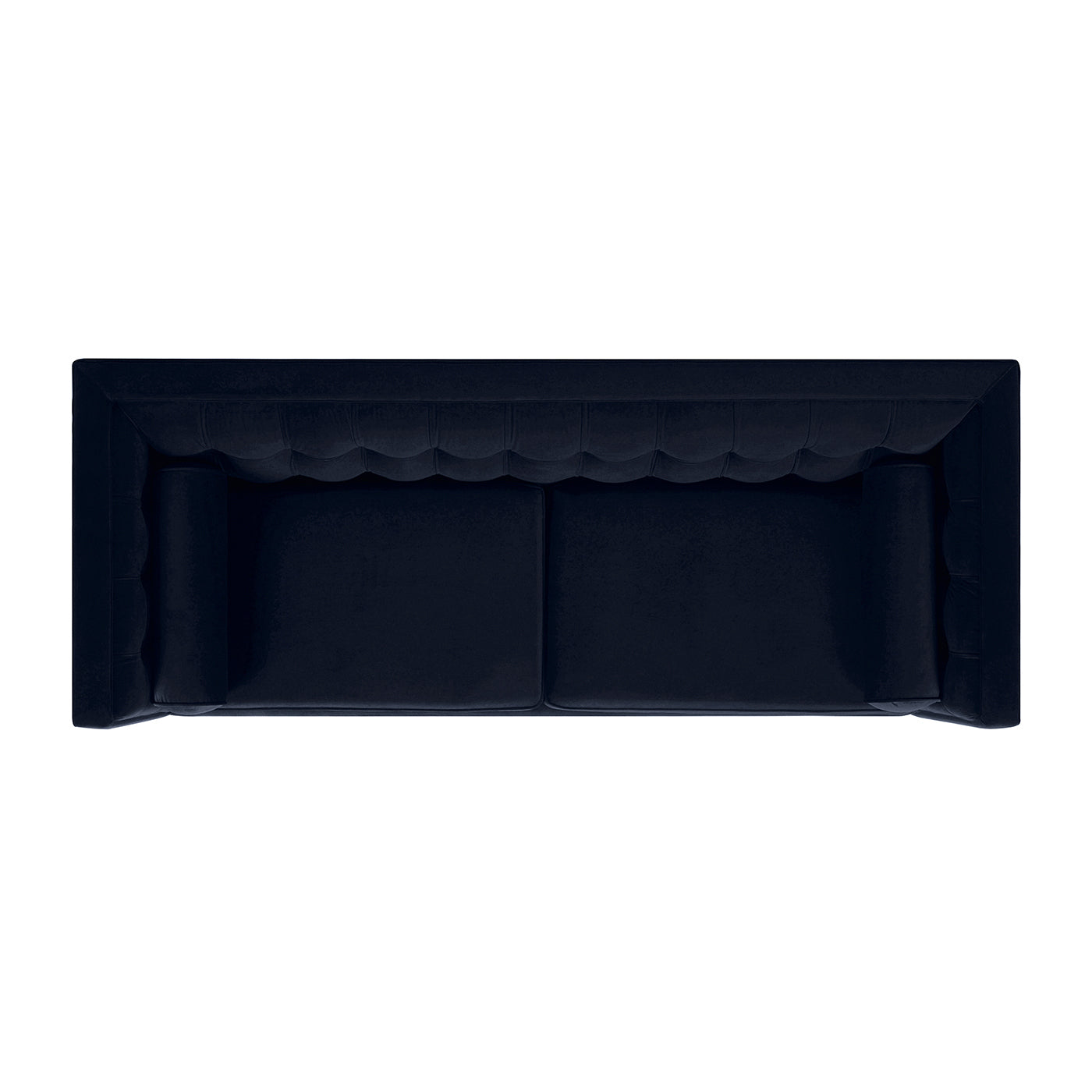 Jack 84" Modern Tuxedo Tufted Sofa, Dark Navy Blue Performance Velvet