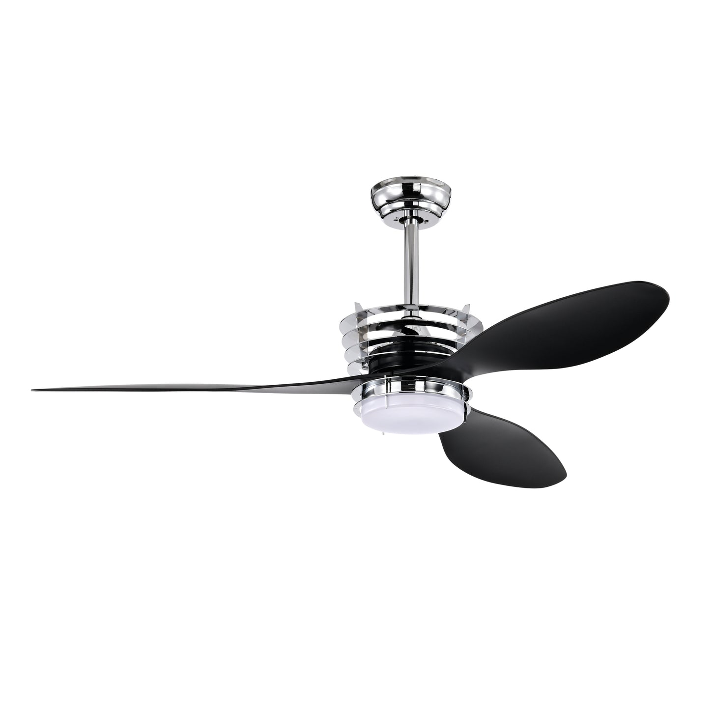 52'' ABS Blades Ceiling Fan with Lights and DC Remote, DC Motor Modern Ceiling Fan with 3 ABS Fan Blades & 2 Down Rods, Indoor Ceiling Fan with Light for Bedroom,Living room