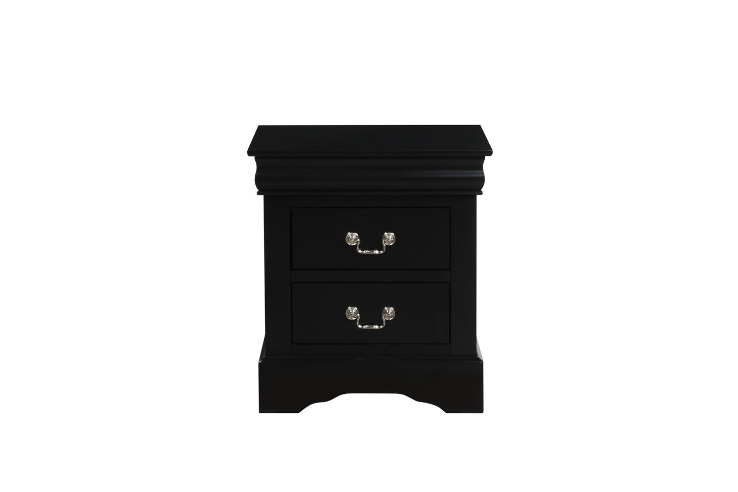 Louis Black Finish Philippe III Nightstand