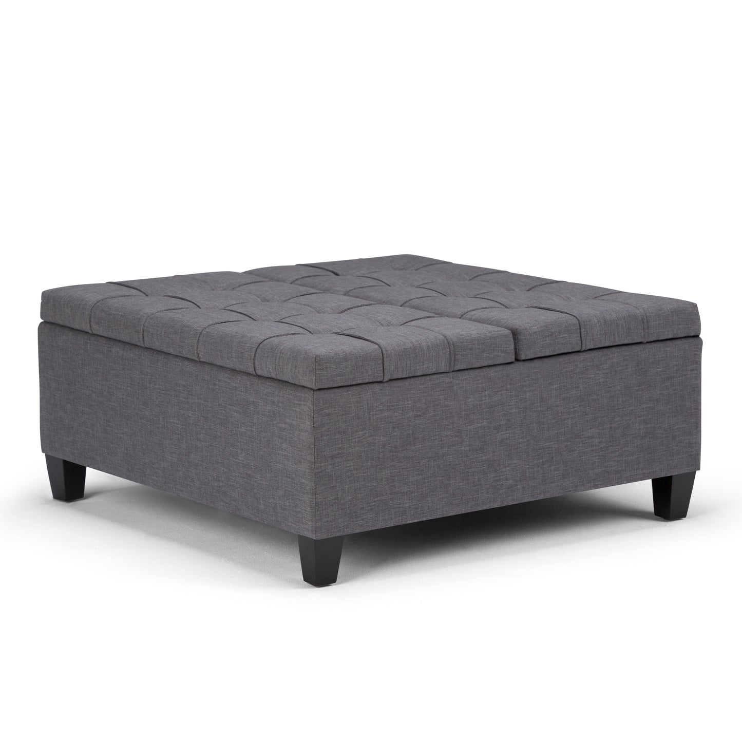 Harrison - Coffee Table Storage Ottoman - Slate Grey