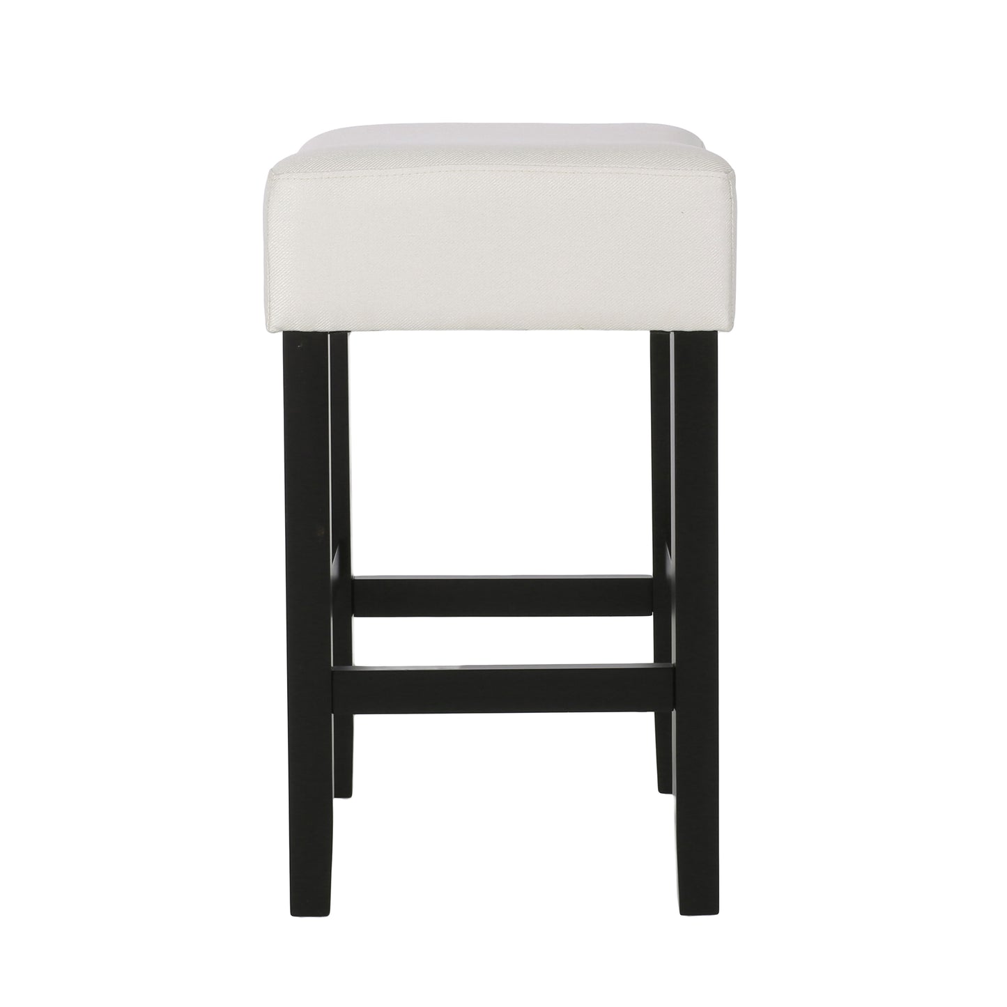 Set of 2, 26.75" Backless Leather Counter Height Barstool, Beige