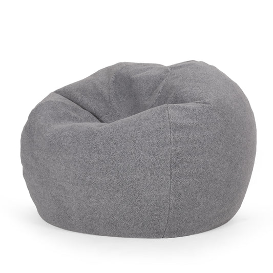 Kavel 3 Foot Rounded Bean Bag, Gray