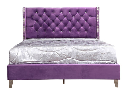 Tranquil Purple Queen Bed With Storage