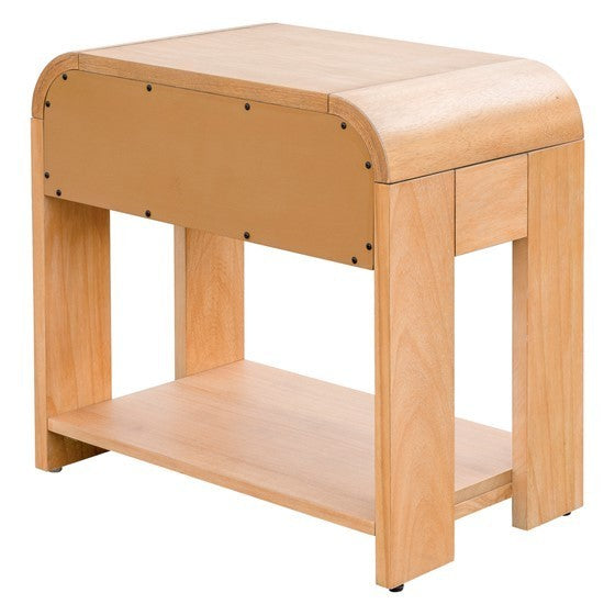 Modern One Drawer Waterfall Nightstand