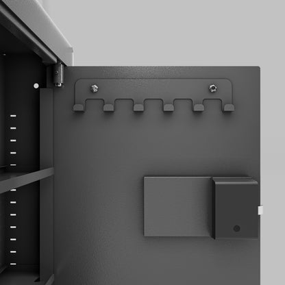 Wall Safes Between the Studs, Hidden Safe with Digital Keypad, Removable Shelves, In Wall Safe for Firearms, Gun, Valuables (Black)