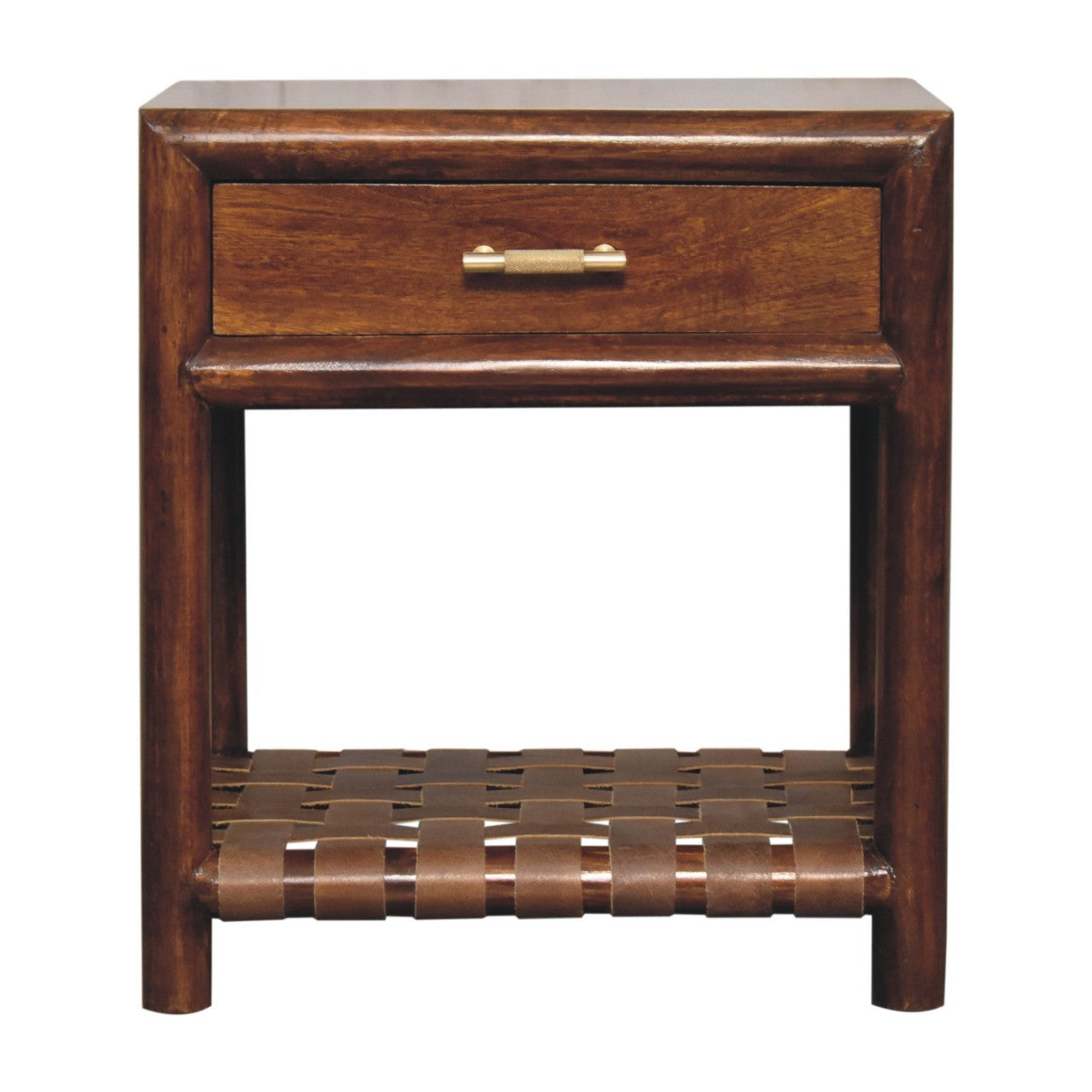 Solid Wood Chestnut T-Bar Nightstand