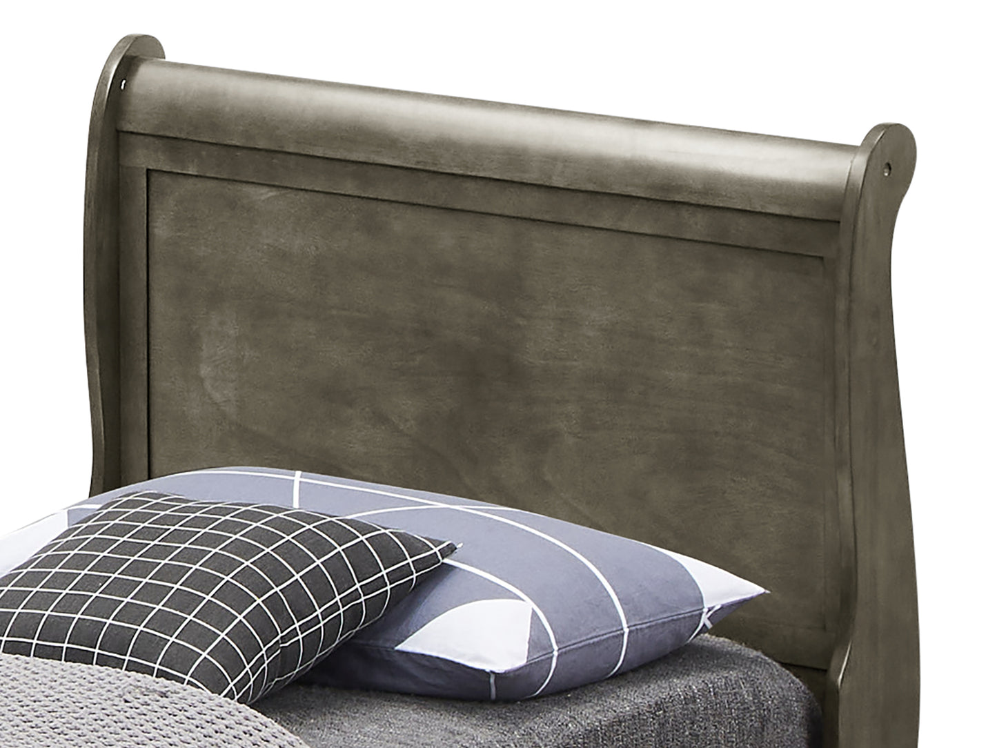 Elegant King Storage Bed In Gray Finish