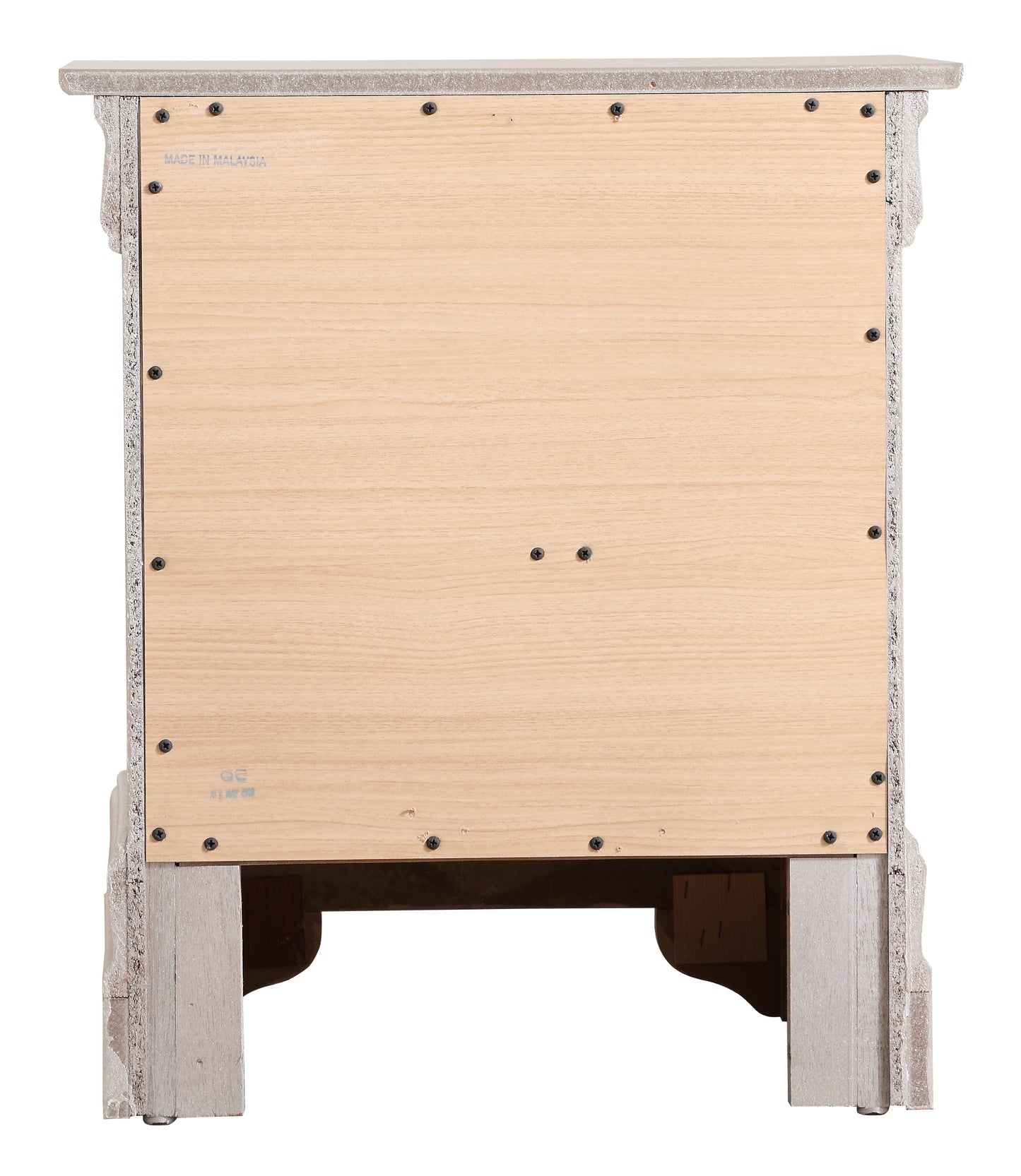 Elegant Silver Champagne Nightstand