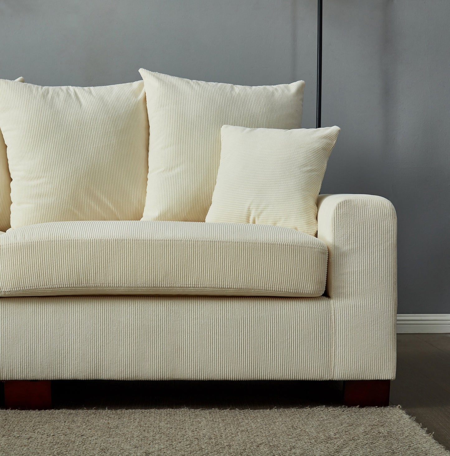 Modular Sectional Sofa,5 Seater Oversized Convertible L & U Shaped Couch, Corduroy Fabric