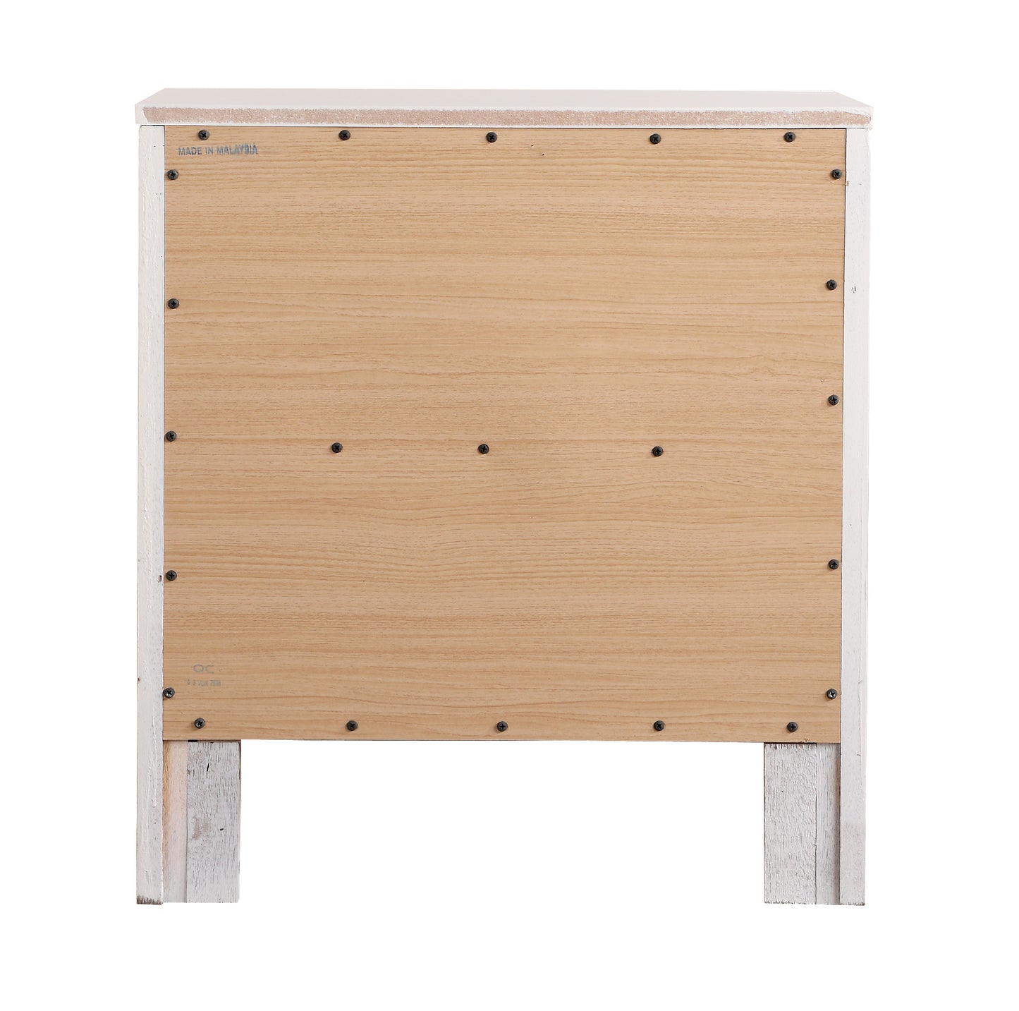 Elegant White Transitional Nightstand