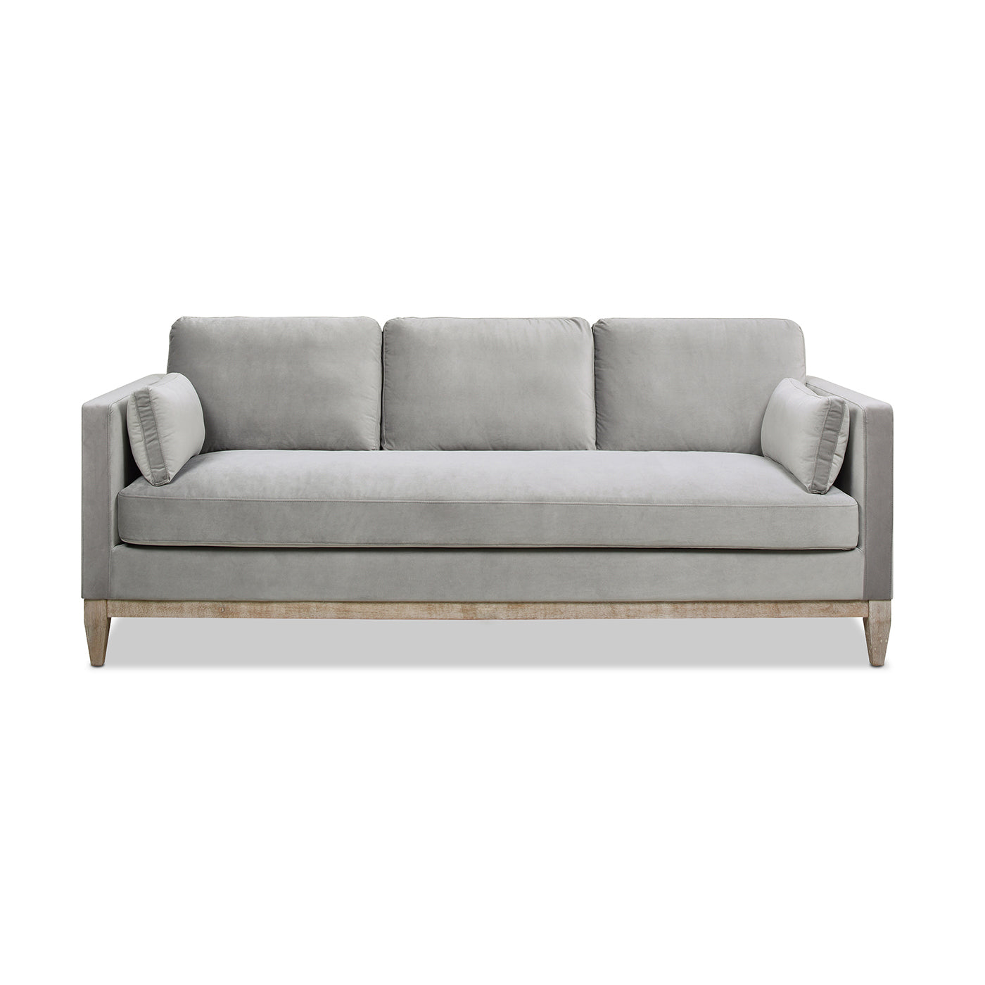 Knox 84" Modern Farmhouse Sofa, Opal Grey Velvet