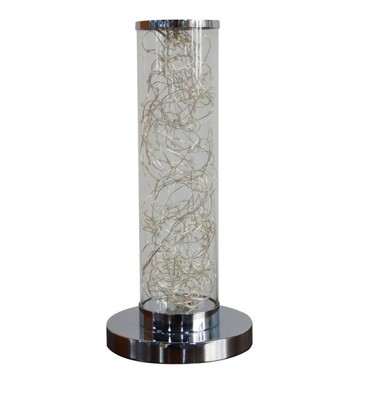 13-Inch Exposed Rope LED Minari Clear Column Floor Lamp