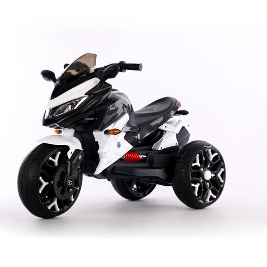 Kids Motorcycle Ride-On Motorcycle 3-Wheels Battery Powered Motorbike  Rechargeable 12 V kids  ride on toy with PU seat Training  Wheels/manual throttle/ drive by hand /Lighting  wheels