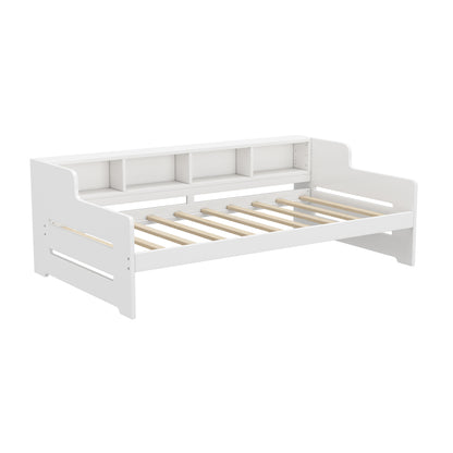 Twin Size Wooden Day Bed with 3 Trawers for Guest Room, Small Bedroom, Study Room, White