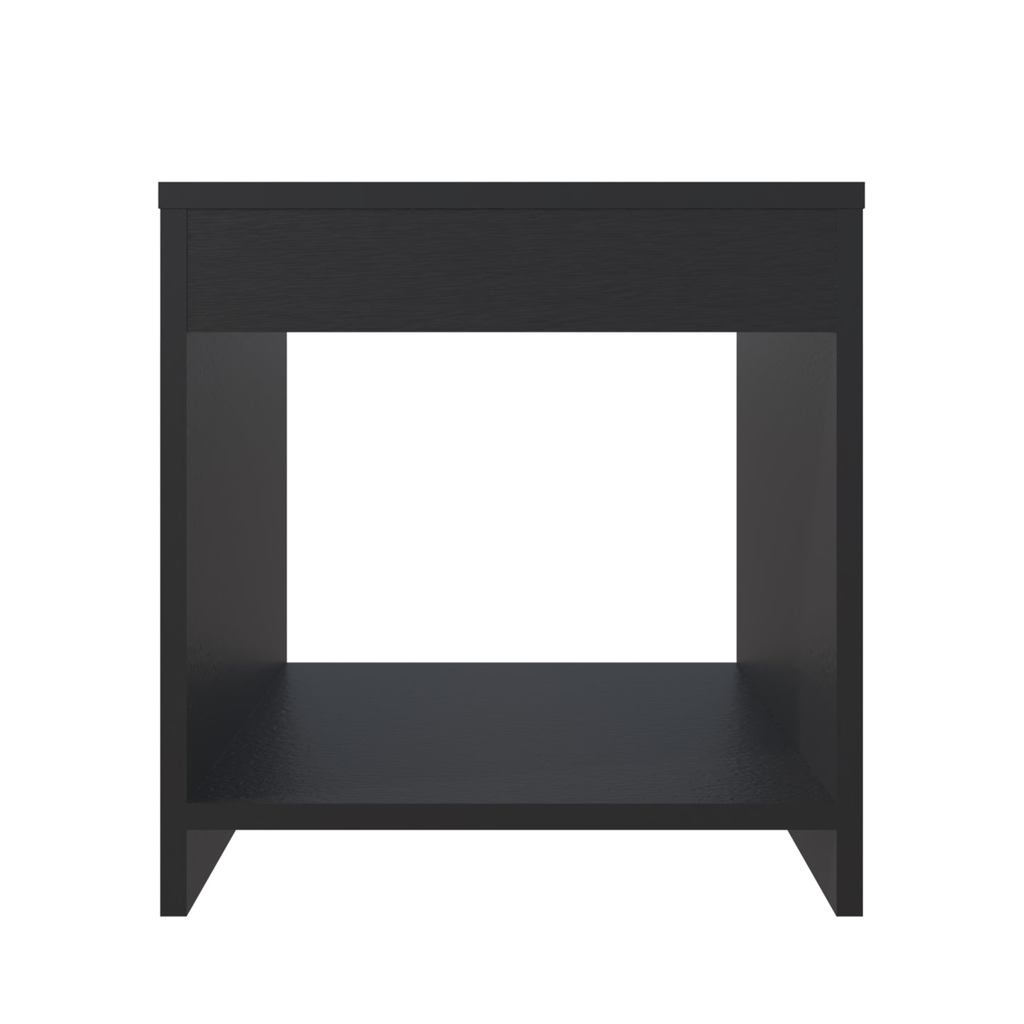 Anegam Nightstand with Open Storage, Black