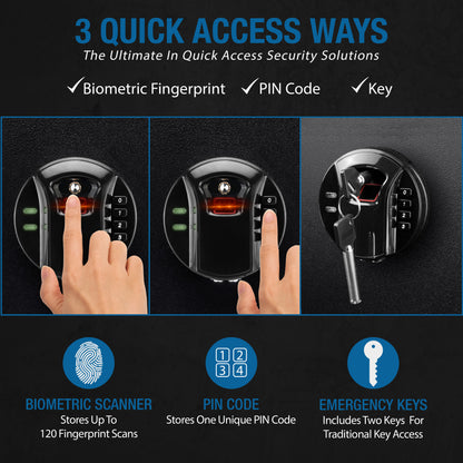 4.33 CU FT BIOMETRIC KEYPAD RIFLE SAFE