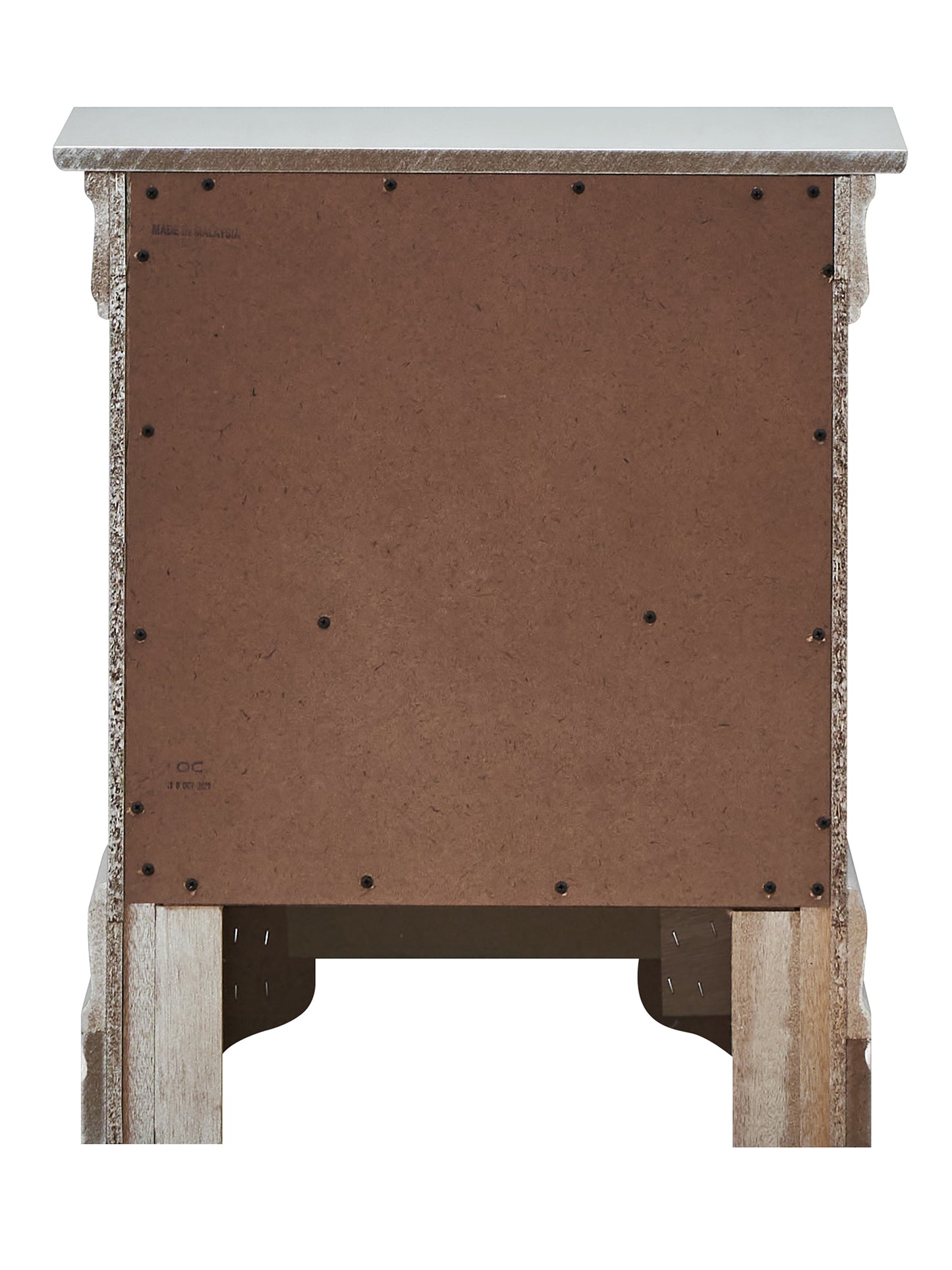 Sleek Silver Champagne Nightstand